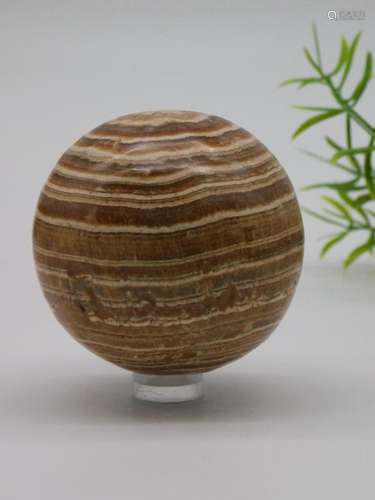 BANDED JASPER SPHERE ROCK STONE LAPIDARY SPECIMEN