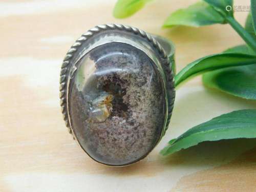 MOSS AGATE STONE RING ROCK STONE LAPIDARY SPECIMEN