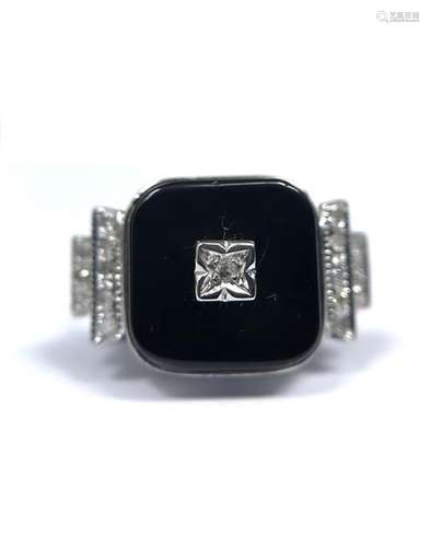 14 kt. White gold - Ring - 0.26 ct Diamond