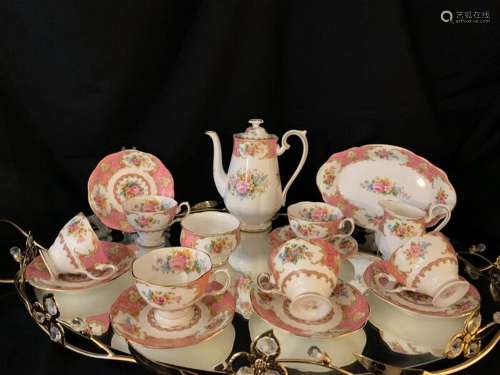 Royal Albert - Coffee set (16) - Romantic - Porcelain - Lady...