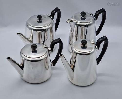 Barker Brothers - Coffee pot/Teapot (4) - Art Deco - Silver-...