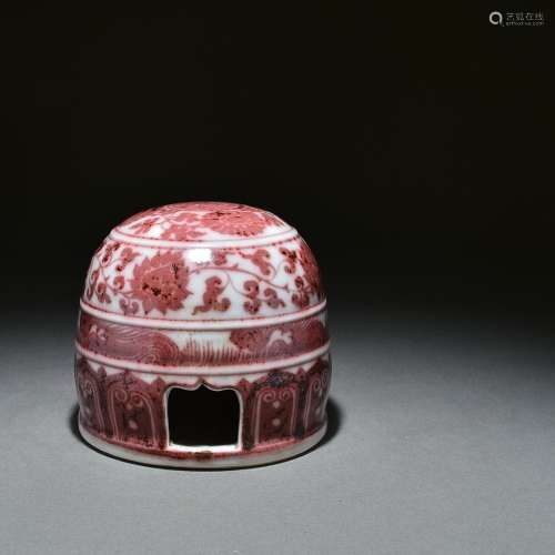 A Chinese A red Buddhist altar in glaze