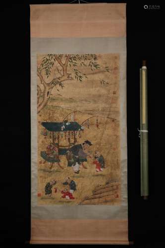 Figures of Zhao Mengfu on silk