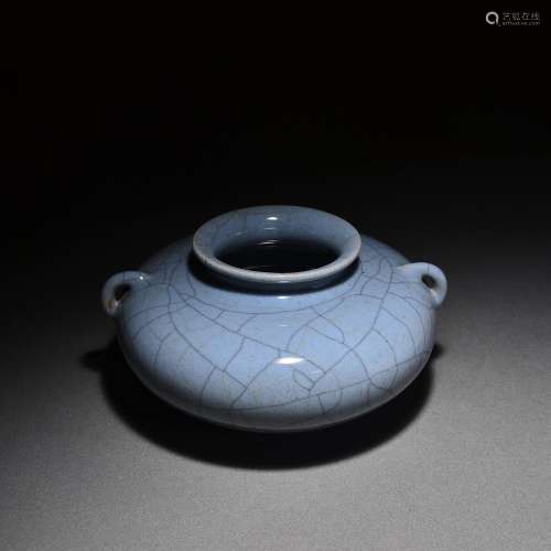 Lan Ge Glazed Double Line Water Chestnut Jar