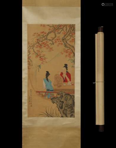 Figures of Xu Cao on silk