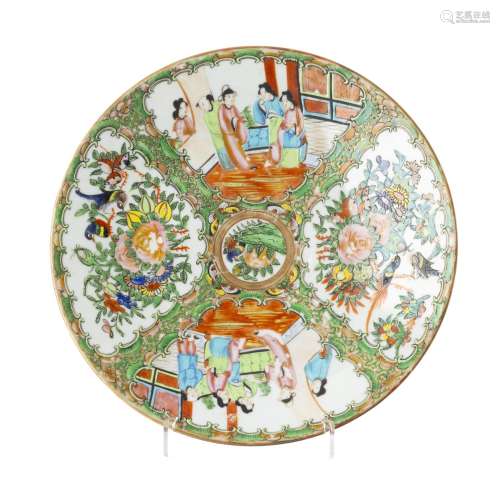 Chinese porcelain Mandarin plate, Guangxu