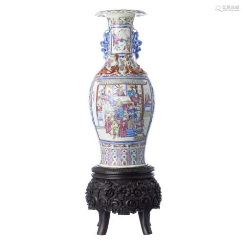 Chinese porcelain mandarin vase, Tongzhi