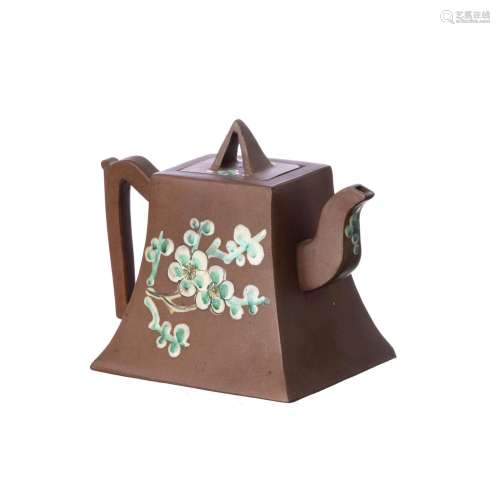 Yixing ceramic 'flower' teapot, Minguo