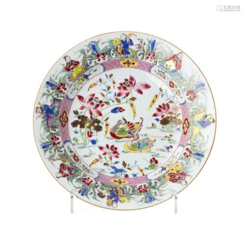 Chinese porcelain 'immortals' plate, Yongzheng