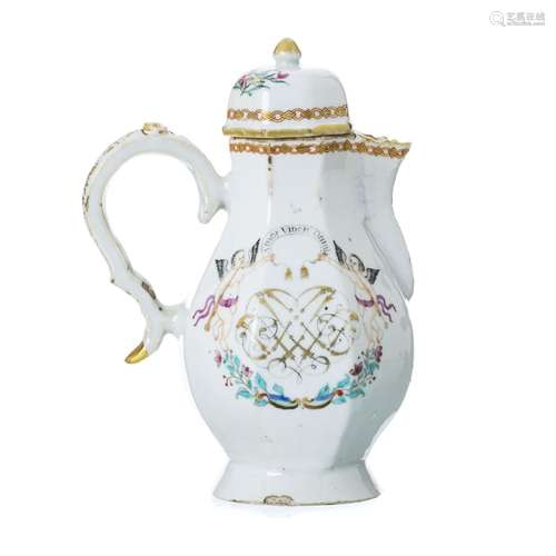 Chinese export porcelain marriage Coffee pot, Qianlong