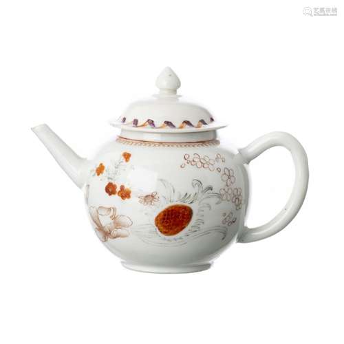 Chinese porcelain 'pineapple' teapot, Qianlong