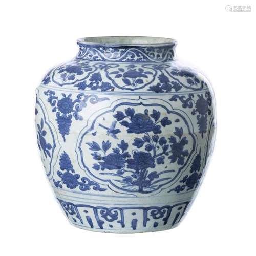 Chinese porcelain preserve pot, Ming