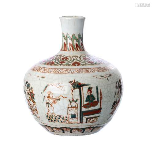 Chinese Swatow Tianqiu ceramic vase