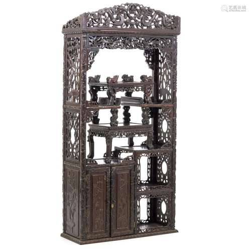 Chinese hongmu display cabinet