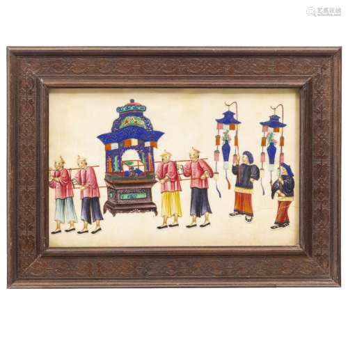 CHINESE SCHOOL, 19TH CENTURY - 'figures in procession'