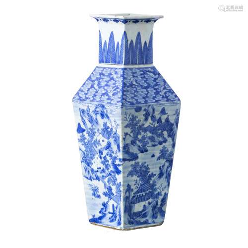 Chinese porcelain 'landscape' vase, Guangxu