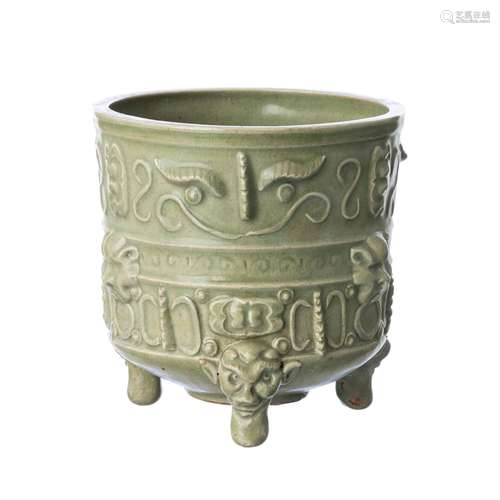 Chinese ceramic celadon censer