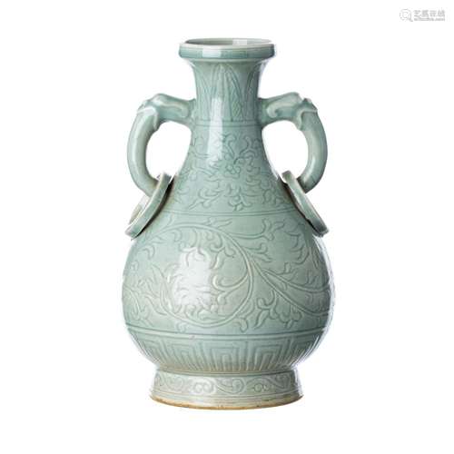 Chinese celadon archaic style vase