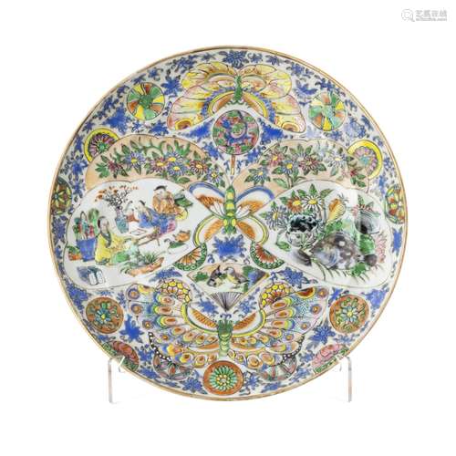 Chinese porcelain 'butterflies' plate, Minguo