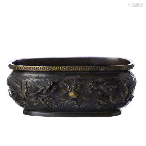 Japanese bronze 'dragon' censer