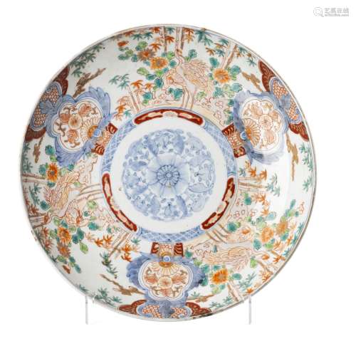Plate 'herons' on Japanese porcelain