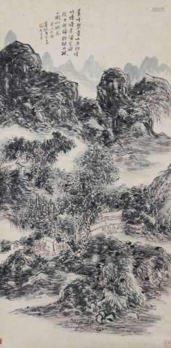 Huang Binhong's Dwelling in the Peaks and Mountains