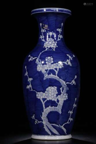 Blue and White Bingmei Picture Appreciation Vase