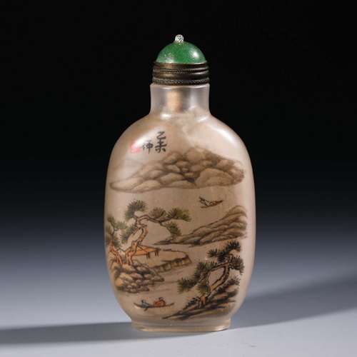 Qing dynasty inner painting snuff bottle