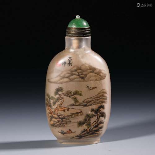 Qing dynasty inner painting snuff bottle