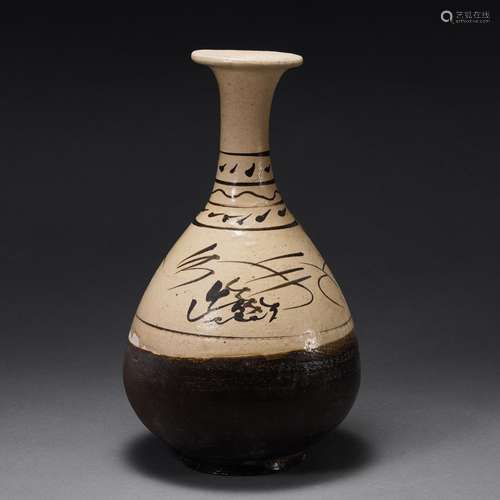 A Cizhou-type Pear Shaped Vase