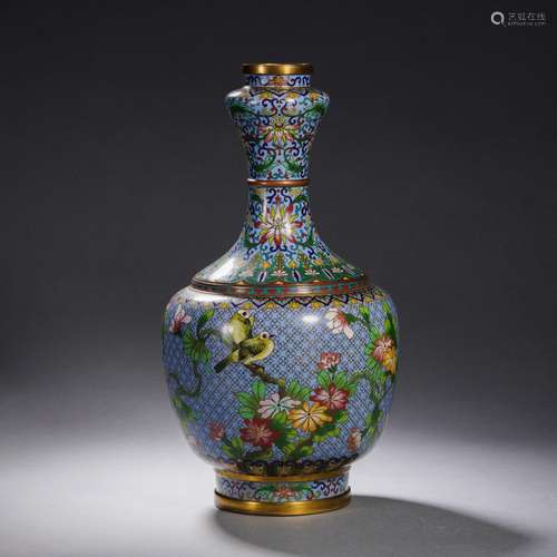 A Cloisonne Enamel Floral Vase