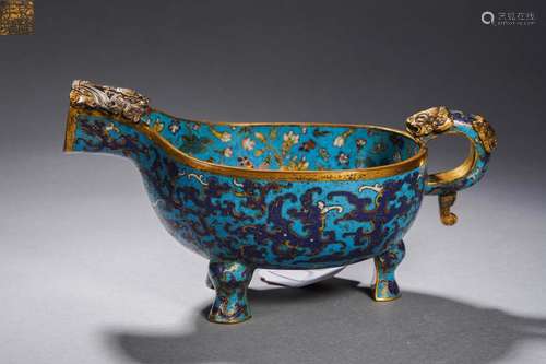 A Cloisonne Enamel Pouring Vessel