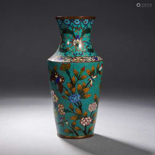 A Cloisonne Enamel Flower Vase