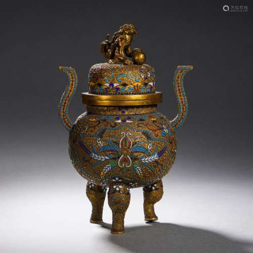 A Cloisonne Enamel Incense Burner