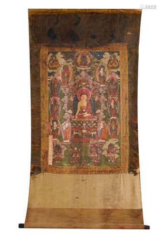 A Tibetan Thangka of Shakyamuni