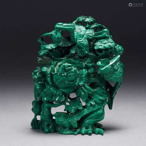 A Carved Malachite Decoration