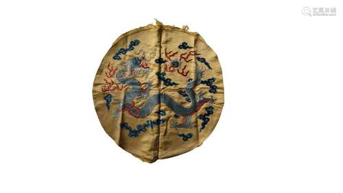 A Chinese Embroidered Rank Badge