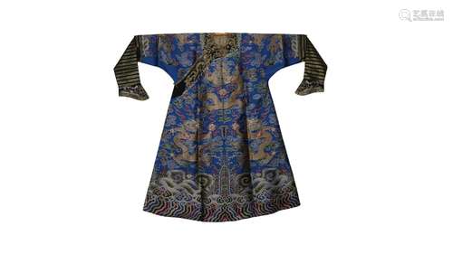 A Chinese Embroidered Dragon Robe