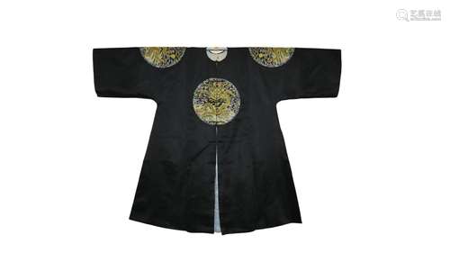 A Chinese Embroidered Dragon Robe