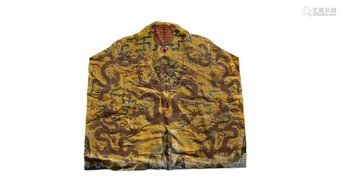 A Chinese Embroidered Dragon Robe