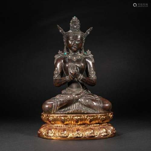 CHINESE AGARWOOD BUDDHA STATUE, QING DYNASTY