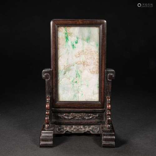 CHINESE JADE SCREEN INSERT, QING DYNASTY
