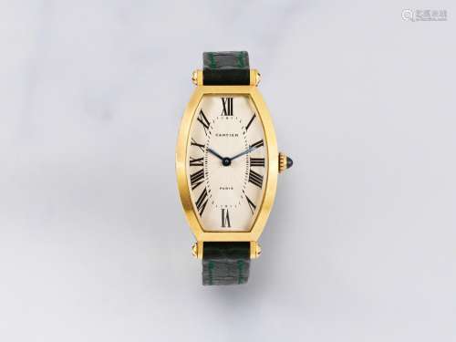 【Y】Cartier. Montre bracelet de dame en or jaune 18K (750) de...