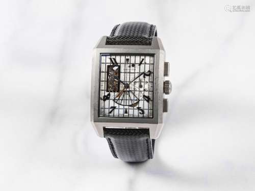 Zenith. Chronographe bracelet de forme rectangulaire en tita...