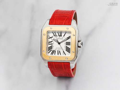 【Y】Cartier. Montre bracelet en or jaune 18K (750) et acier m...