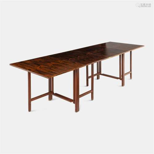 Style of Bruno Mathsson Mid 20th Century Expandable Dining T...