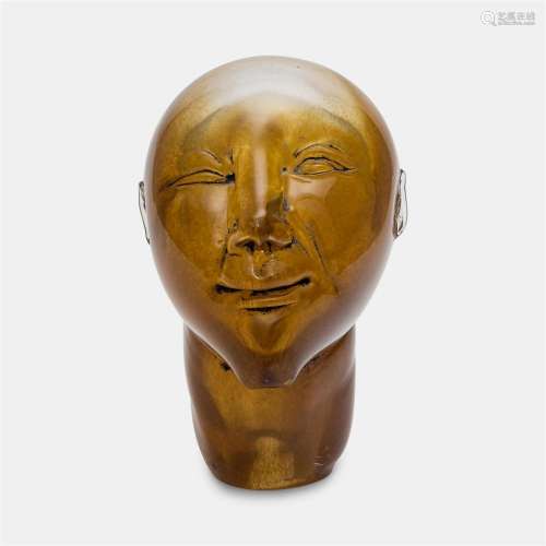 Pearl Dick (American, Late 20th Century) Amber Winking Head,...