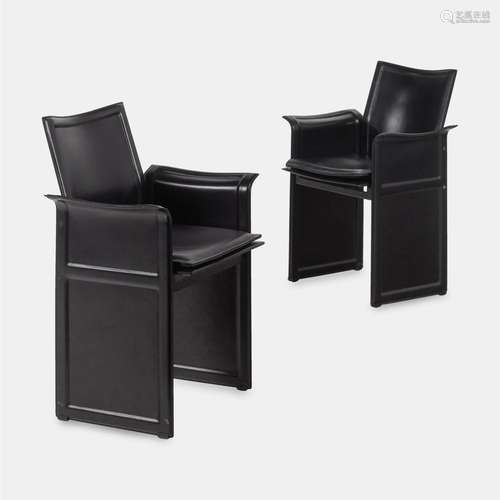 Tito Agnoli (Italian, 1931-2012) Pair of Korium ArmchairsMat...