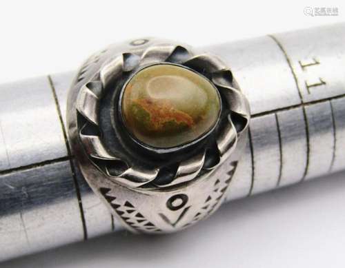 MEXICO MEN'S STERLING RING WITH UNIQUE CENTER