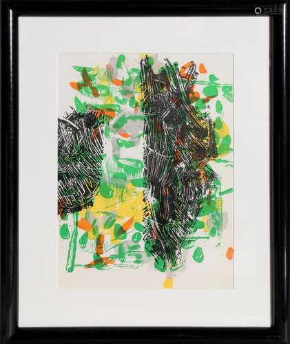 JEAN-PAUL RIOPELLE, UNTITLED 1 (GREEN), LITHOGRAPH